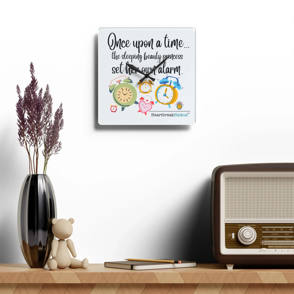 Sleeping Beauty's Alarm - Acrylic Wall Clock