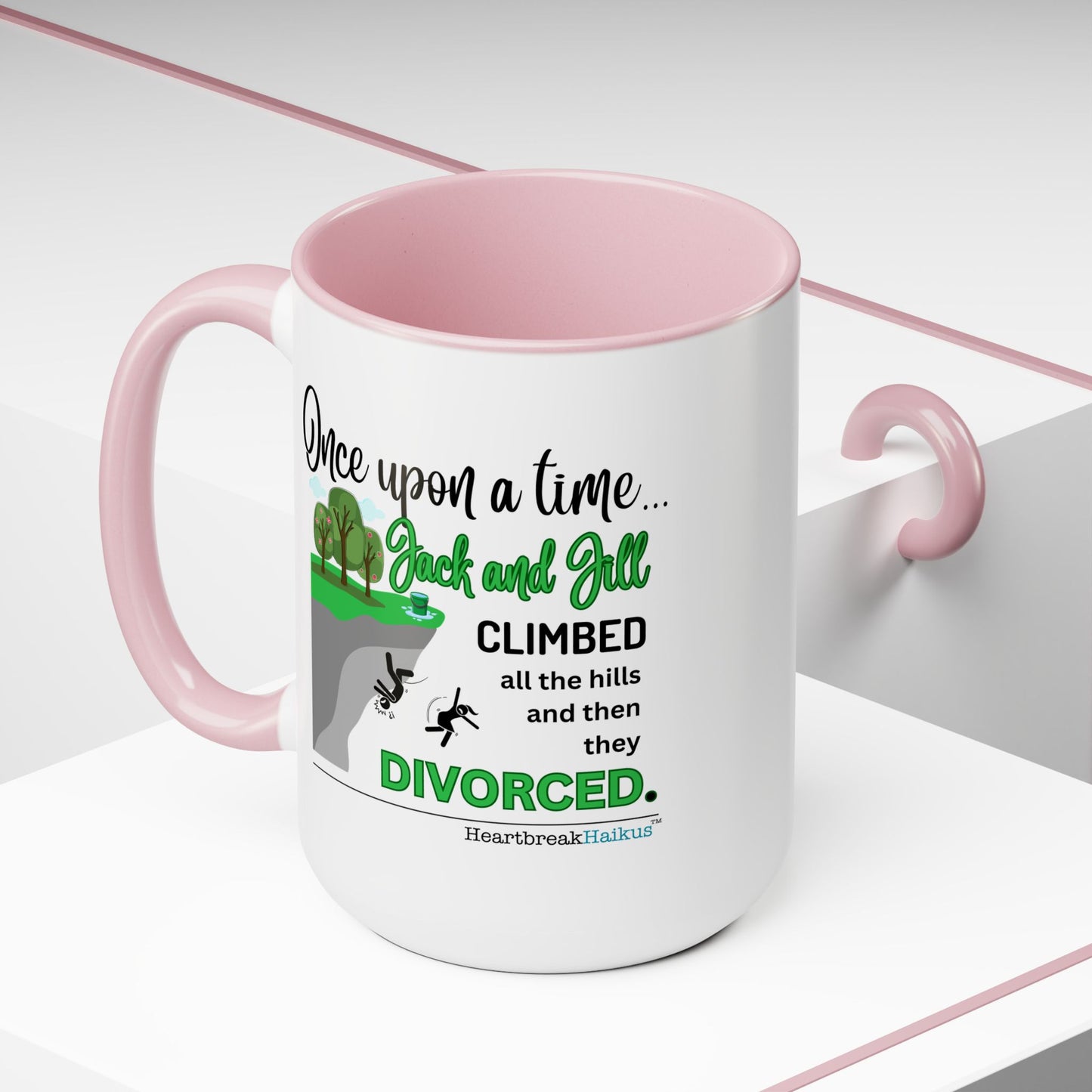 Jack and Jill Divorced Haiku. Two-Tone, Coffee Mug, 15oz - Dual-Sided Printing