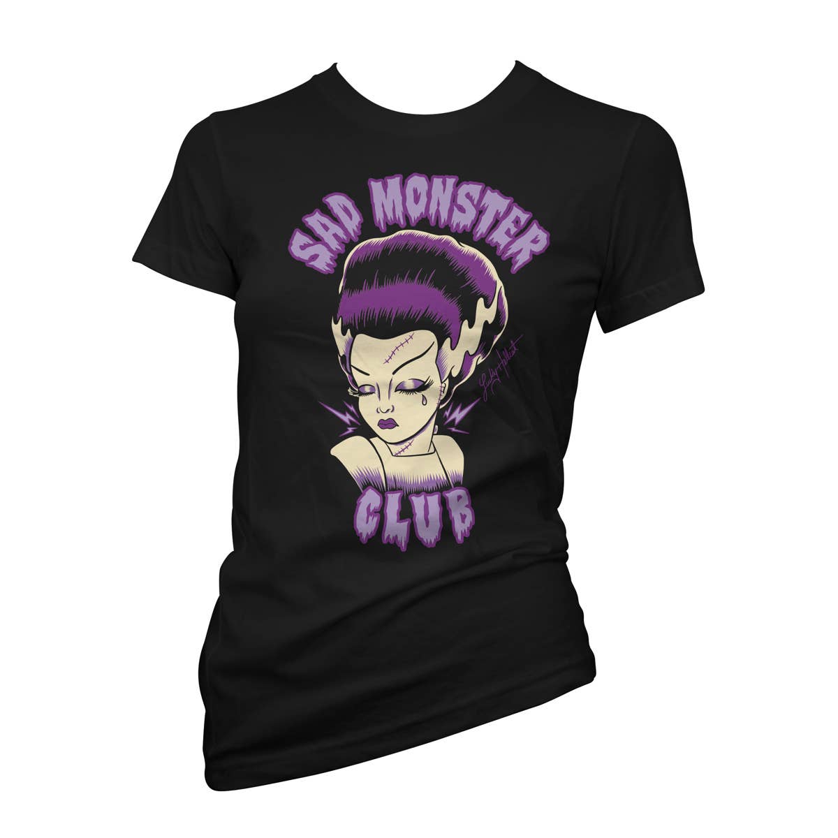 Frankenstein Bride Sad Monster Club Bride Women's Graphic Tee