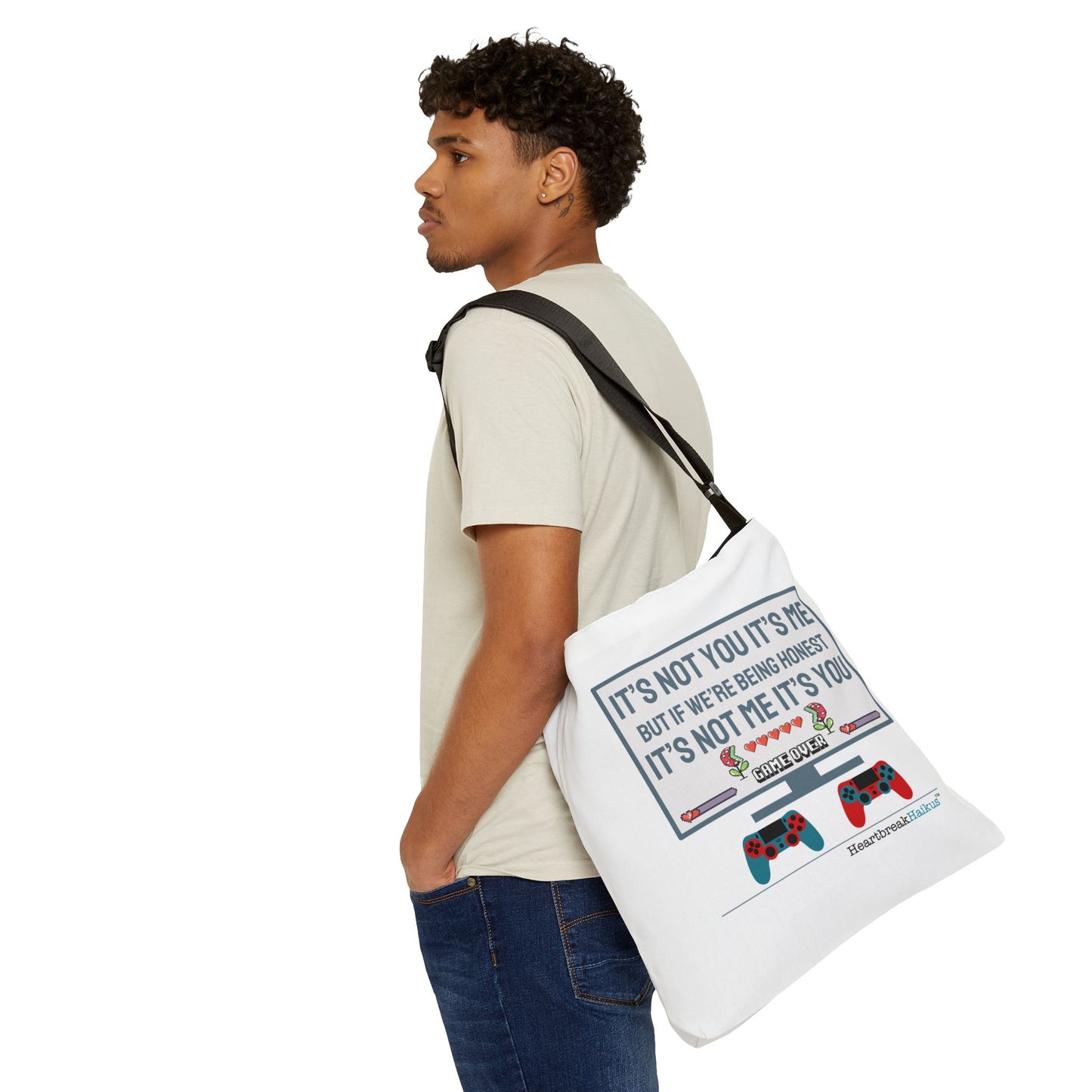 it's not you/me.... Adjustable Tote Bag