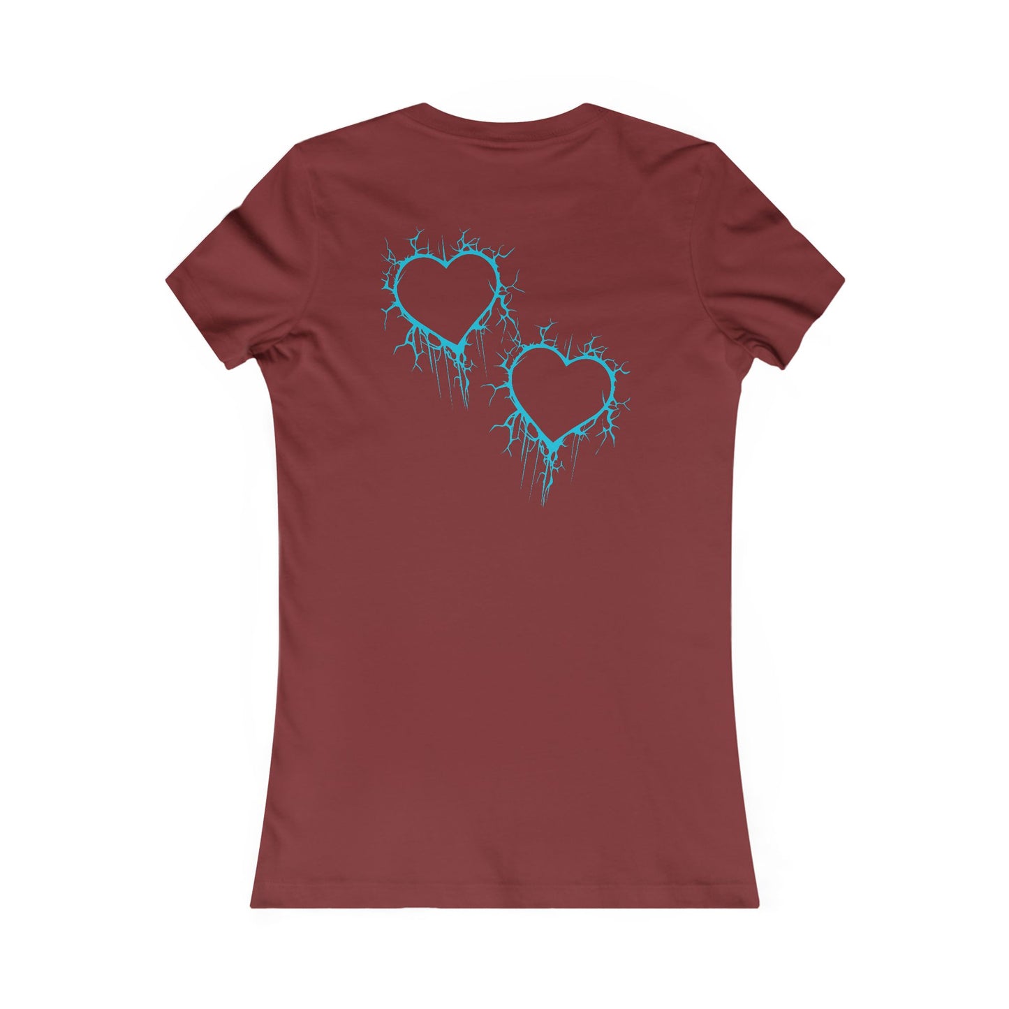 Lightning-Cracked Heart - Slim-Fit T-Shirt (in Electric Blue)
