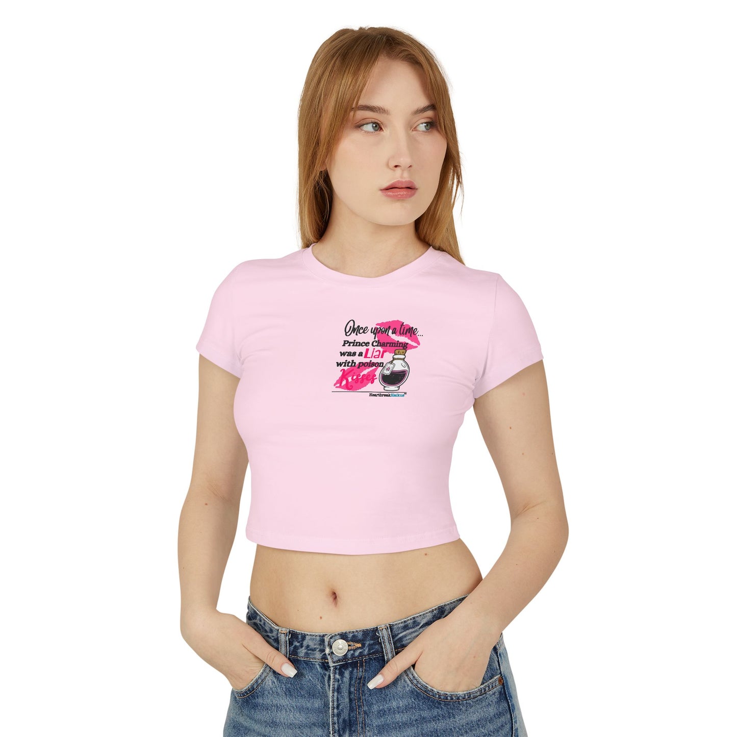 Prince Charming's Poison Kisses Haiku - Women's Baby Tee (over-the-heart design)