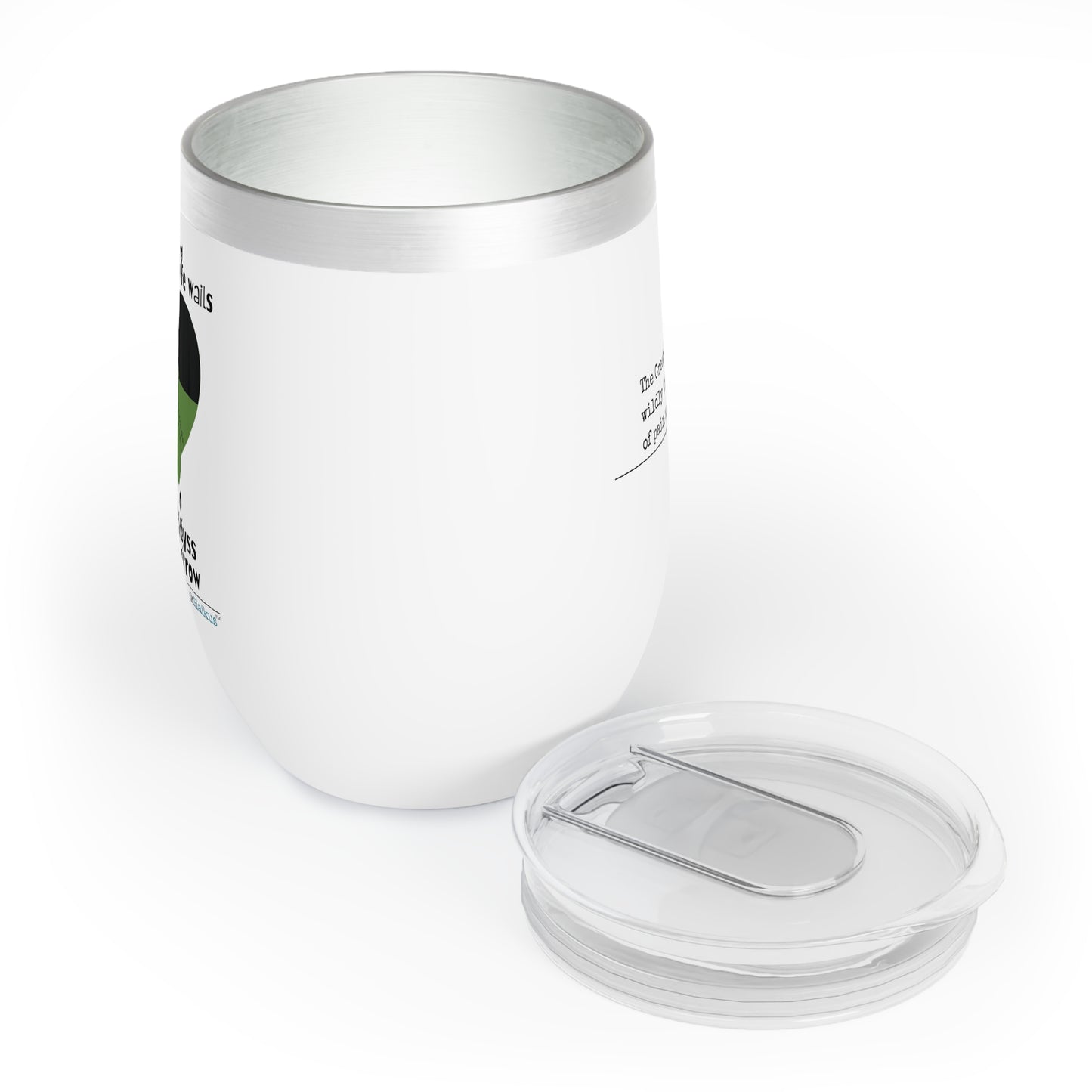 The Creature's Wife Wails Wildly Frankenstein Haiku - Chill Wine Tumbler (Dual-sided design)