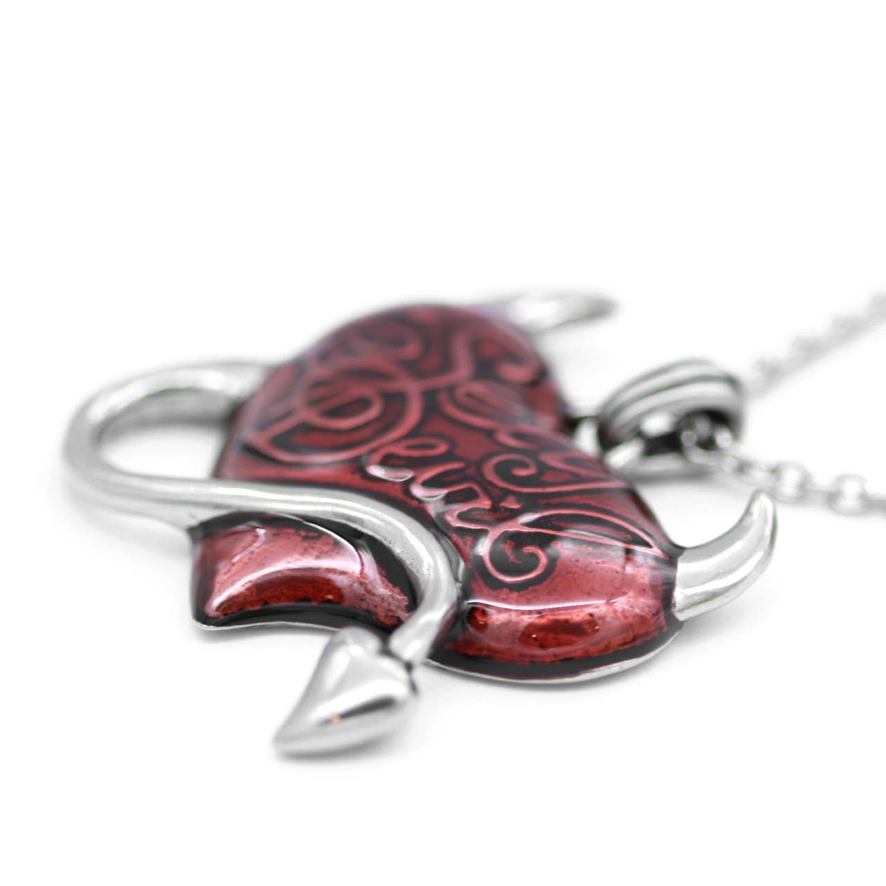 Sexy Devil Red Heart Necklace