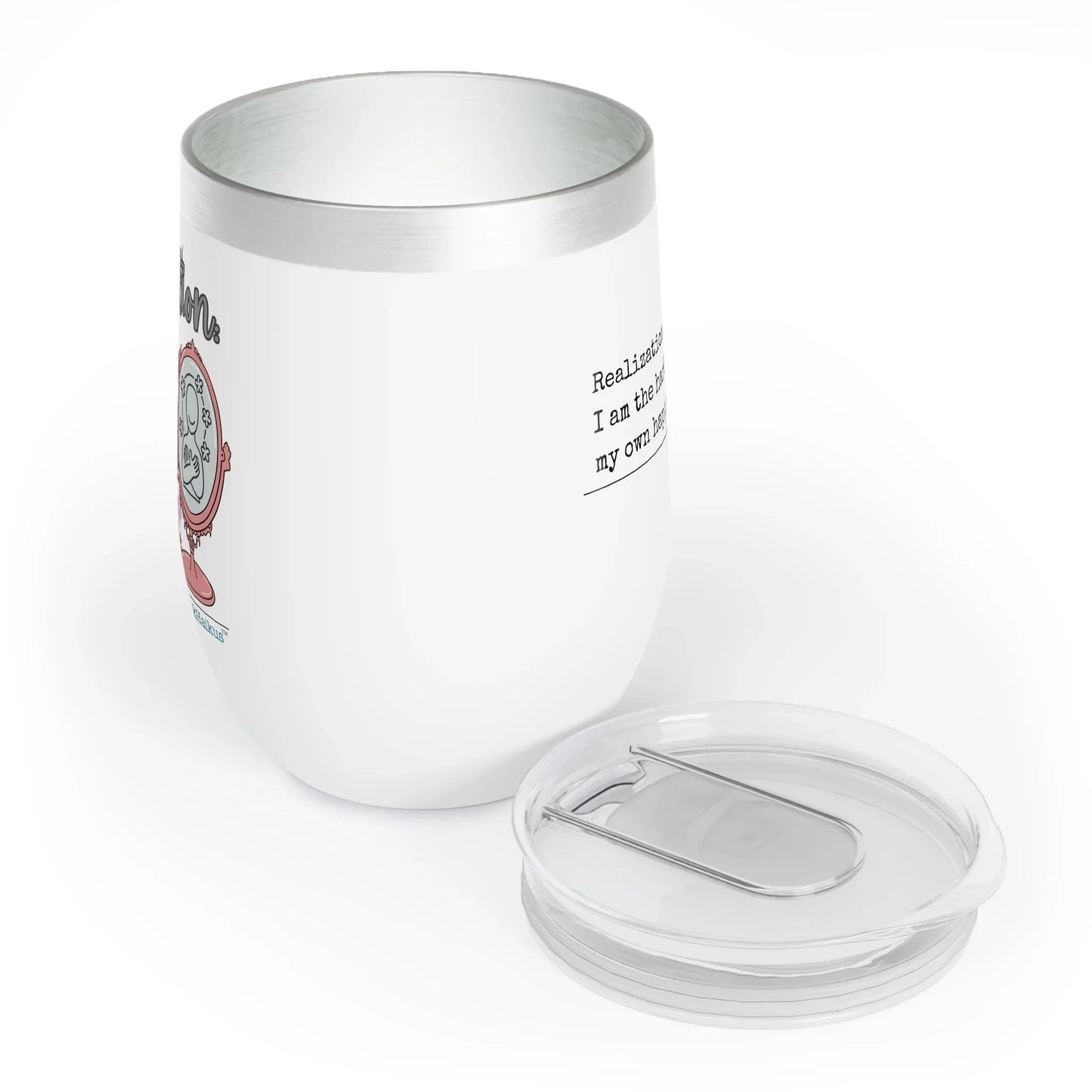 Harbinger of Happiness Haiku - Chill Wine Tumbler, Dual-Sided Print