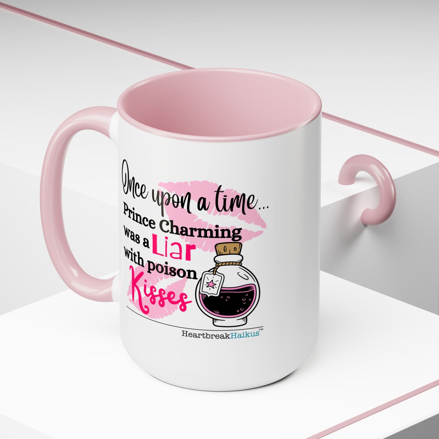 Prince Charming's Poison Kisses - Two-Tone, Coffee Mug, 15oz - Dual-Sided Printing