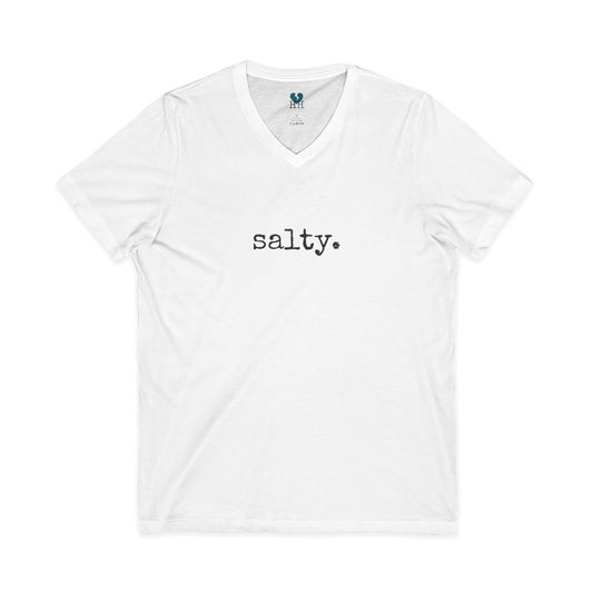 Salty - Jersey Short Sleeve V-Neck T-Shirt (The One Word Collection)