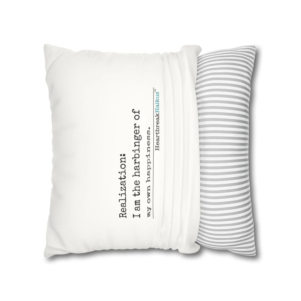 Harbinger of Happiness Haiku - Faux Suede Square Pillowcase