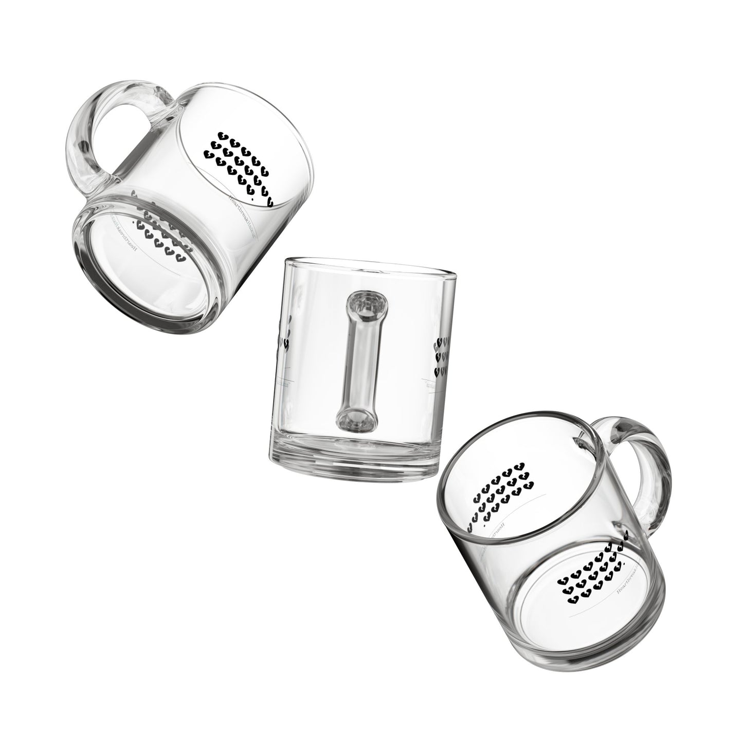 Hieroglyph Heartbreak Haiku Glass Mug - 10oz, Perfect Gift for Coffee Lovers