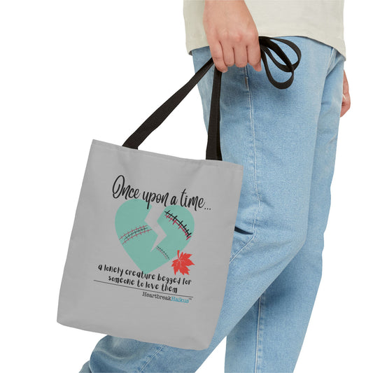 A Lonely Creature Begged Frankenstein Haiku - Tote Bag - Dual-sided print in light grey (2025 Edition)