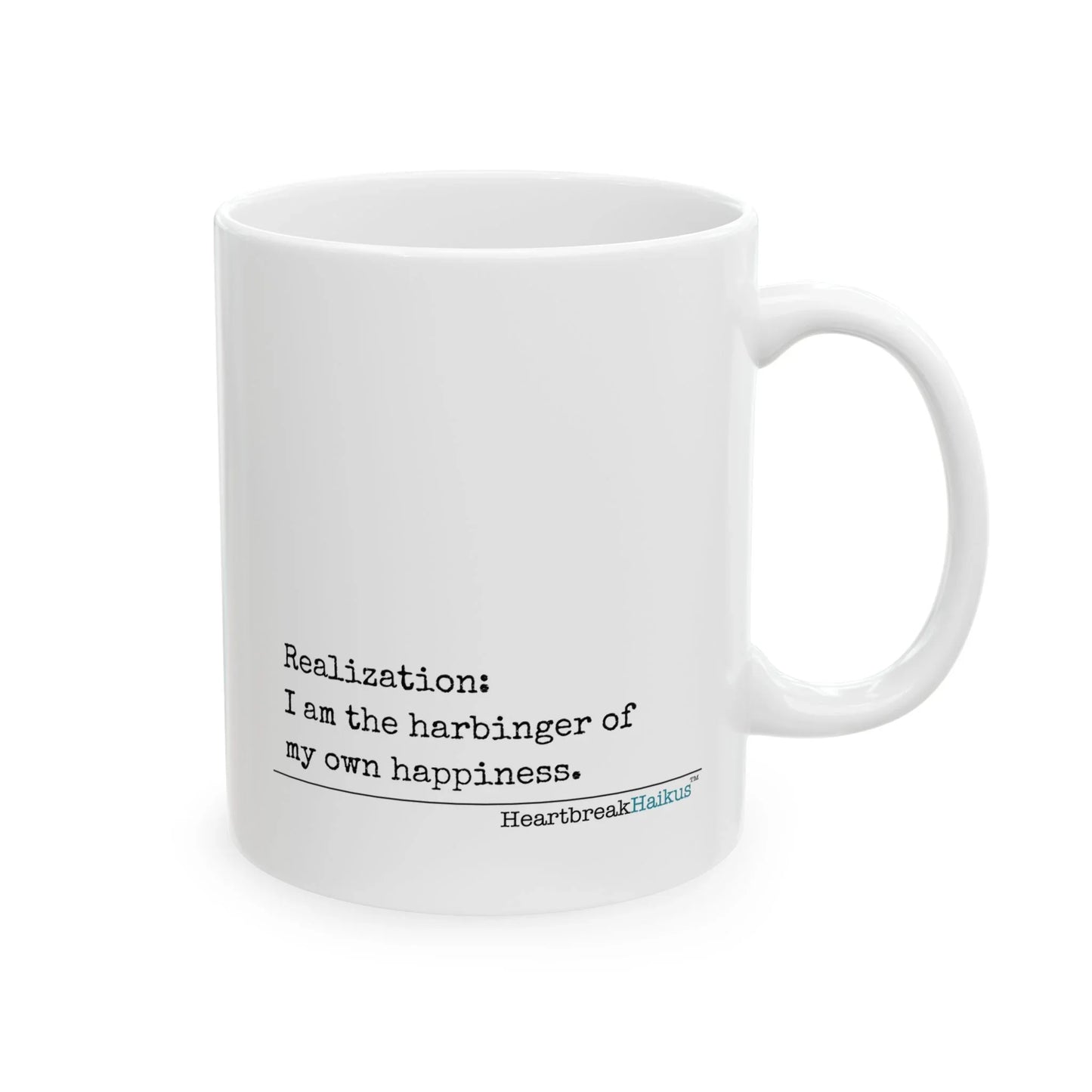 Harbinger of Happiness Haiku - Ceramic Mug, 11oz or 15oz, Dual-Design