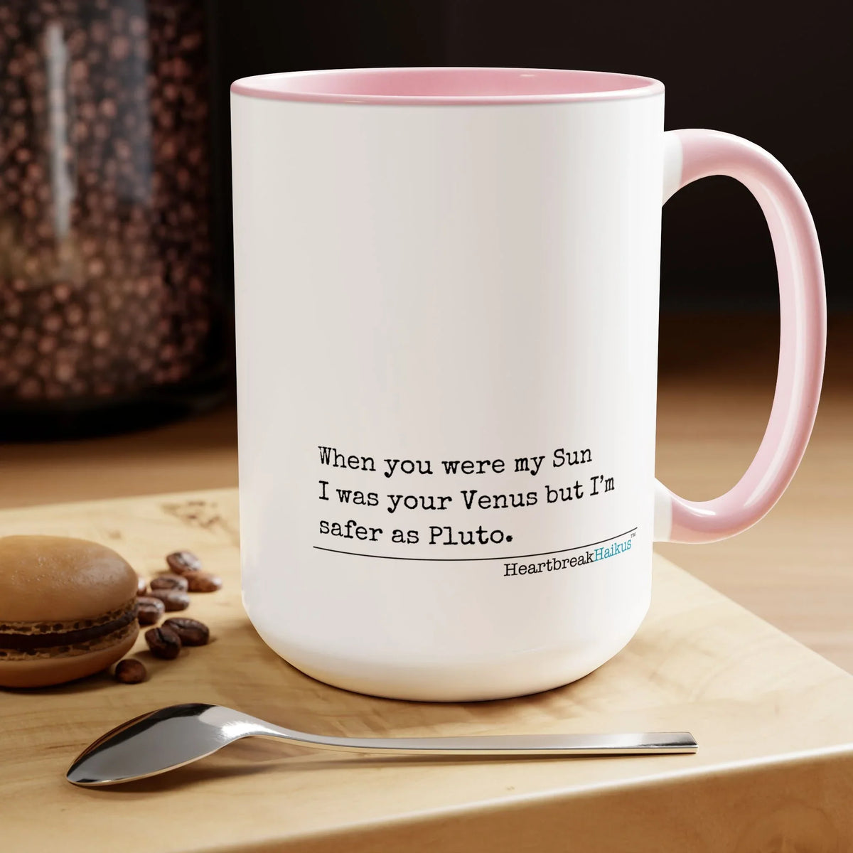 Safer as Pluto - Two-Tone Coffee Mug