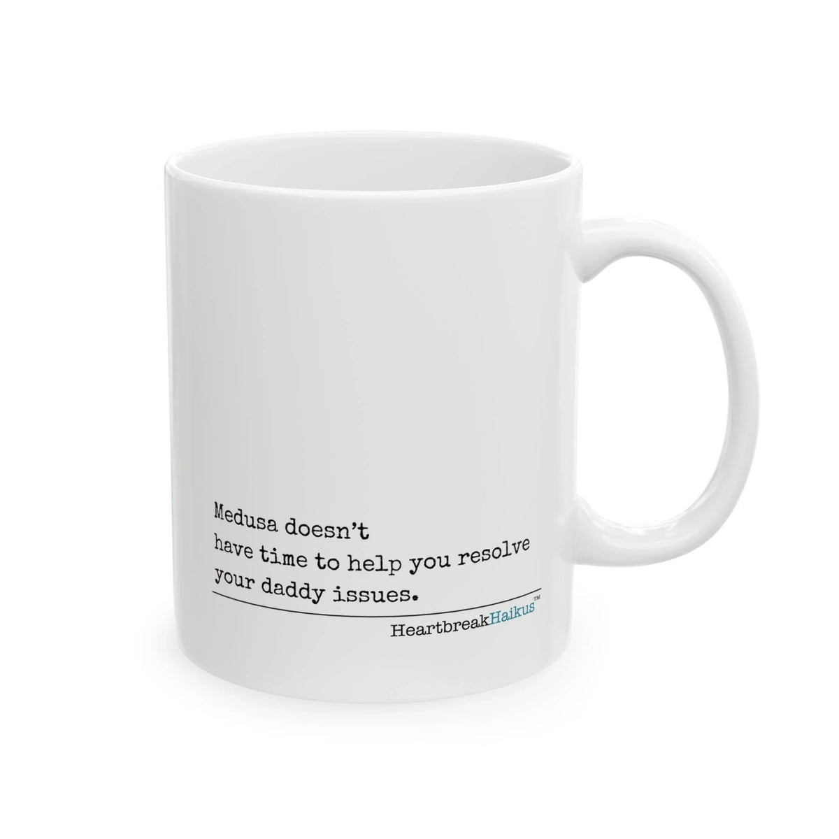 "Medusa doesn't...daddy issues." Dual-Design Ceramic Mug (11oz or 15oz, Dual-Design)