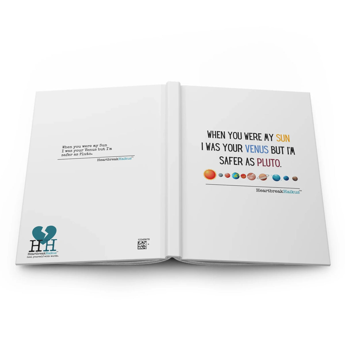 Safer as Pluto Haiku - Hardcover Journal