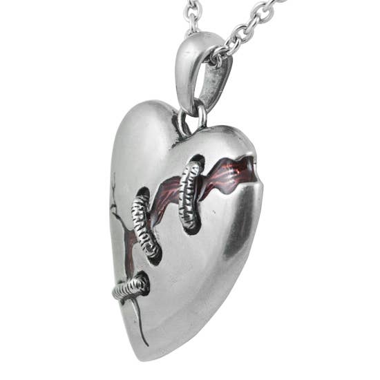 Stitched Heart Necklace - Cure For A Broken Heart
