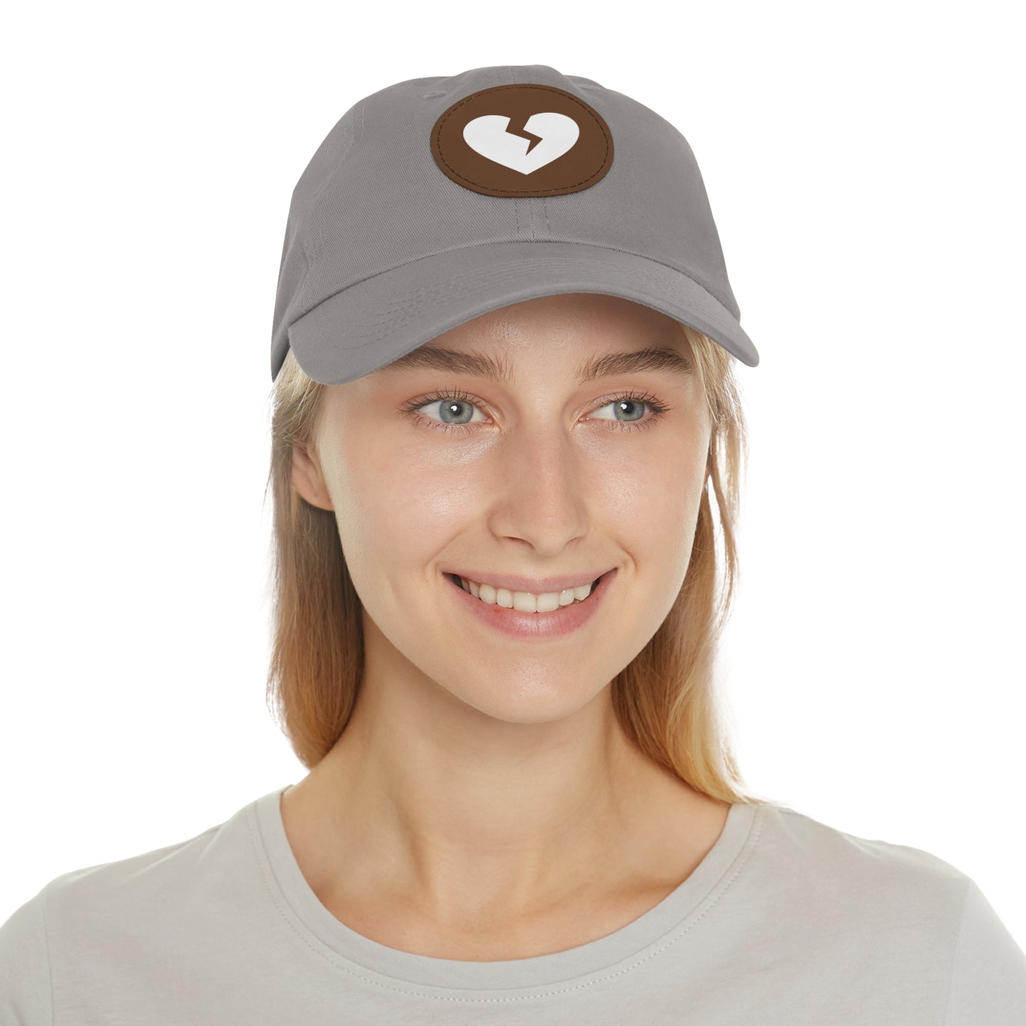 Solo Heart (White Heart) - Leather Patch, Casual Hat (Only Hearts Collection)