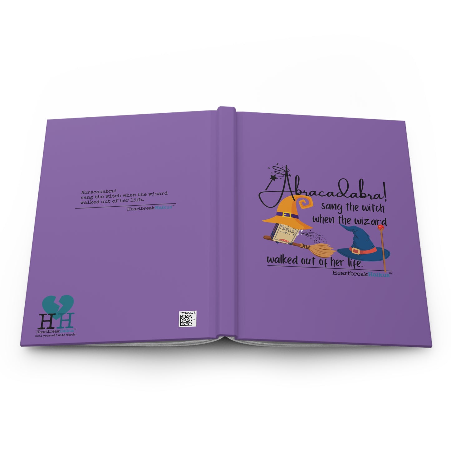 Abracadabra Sang the Witch Haiku - Hardcover Journal (in purple)
