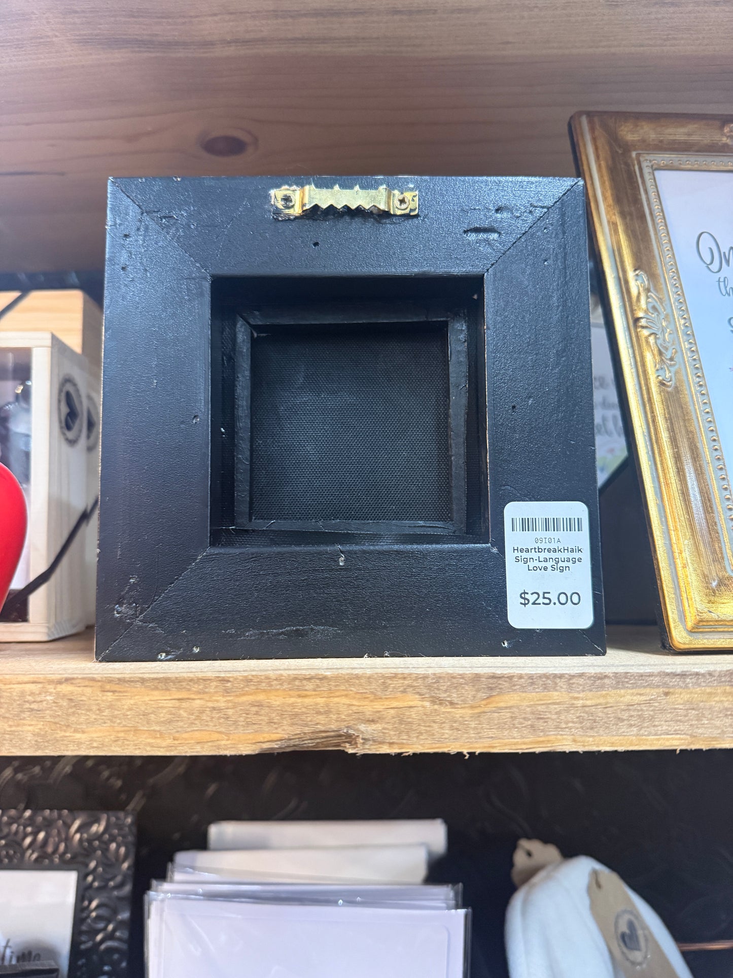 ASL “L-O-V-E” sign (5x5 wood & canvas)