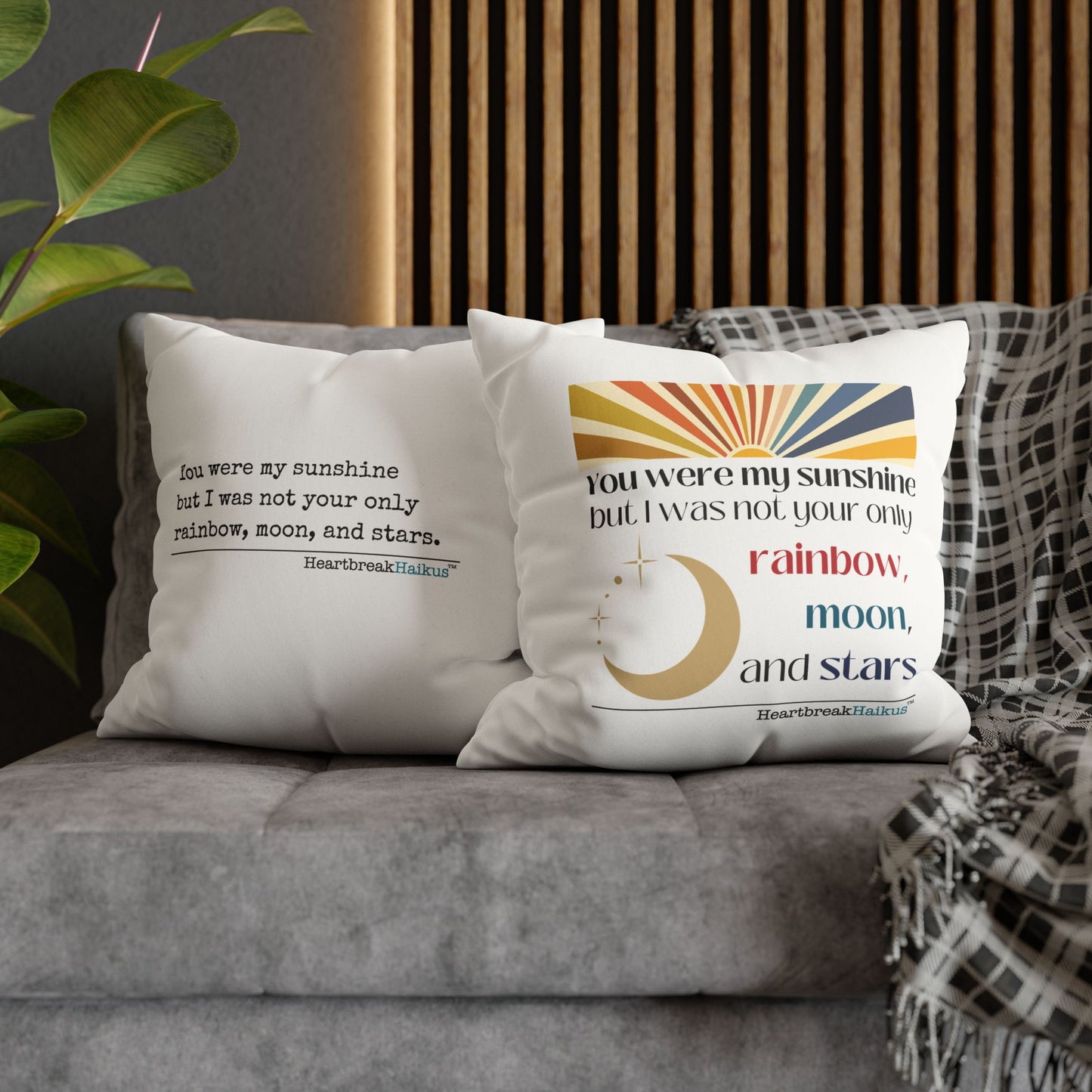 You Were My Sunshine Haiku - Faux Suede Square Pillowcase