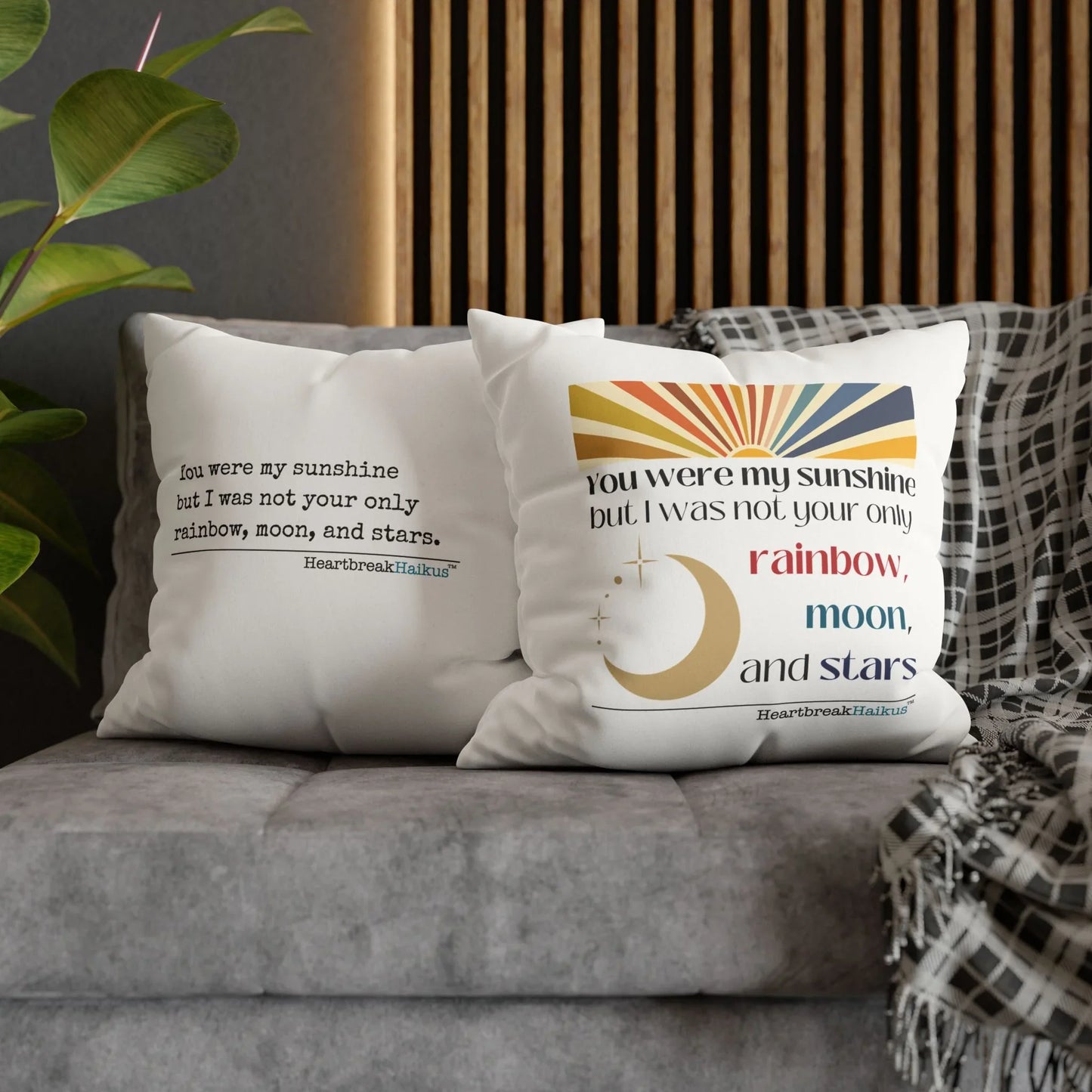 You Were My Sunshine Haiku - Faux Suede Square Pillowcase