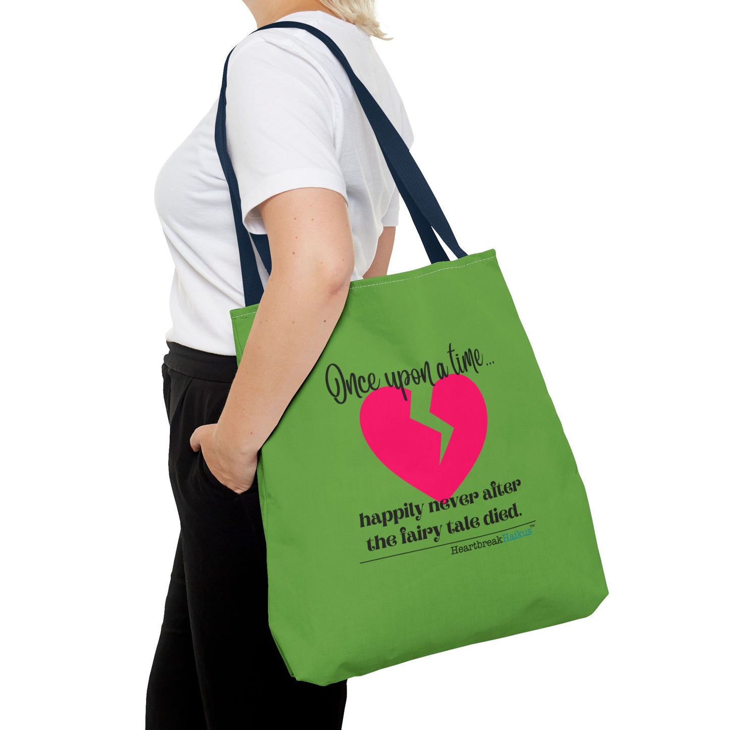 The Fairy Tale Died Haiku - Tote Bag (Dual-sided print in Wicked Green)