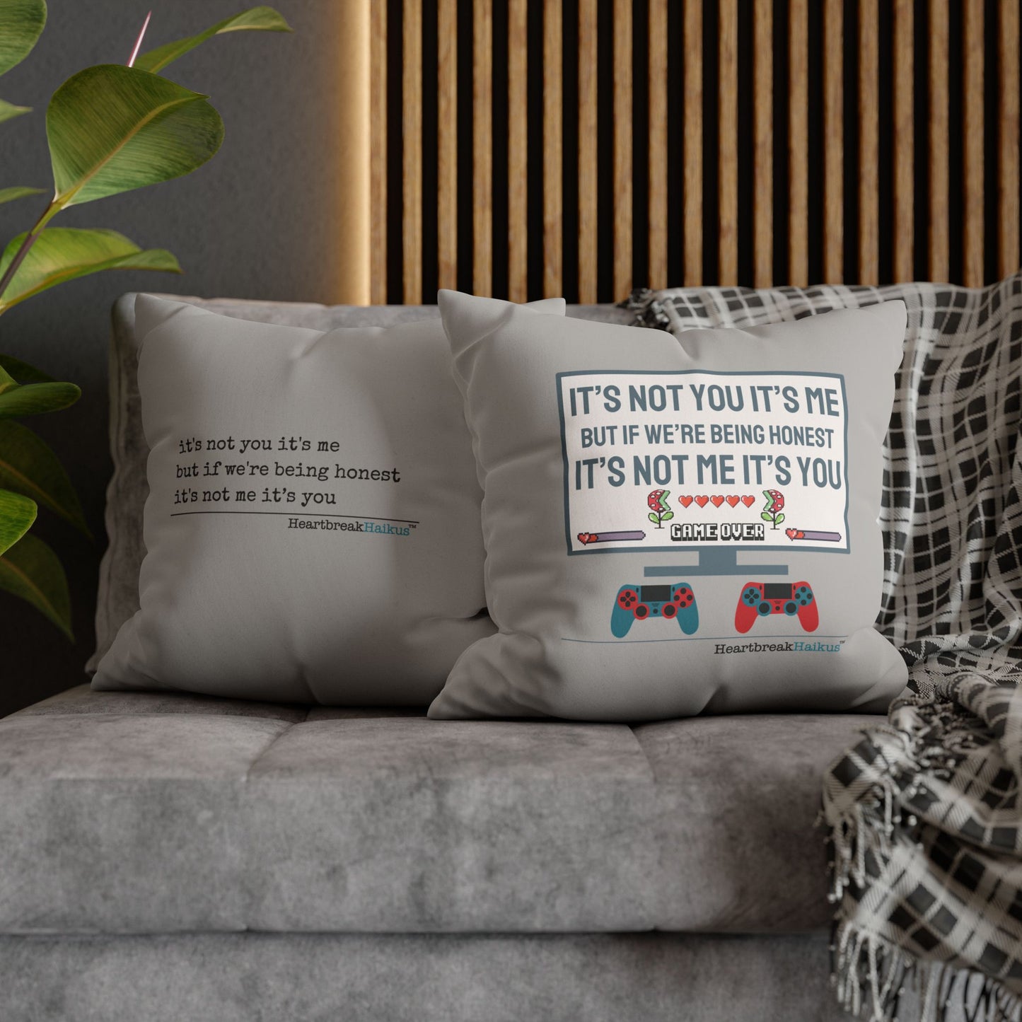 It's Not Me/You Haiku - Faux Suede Square Pillowcase