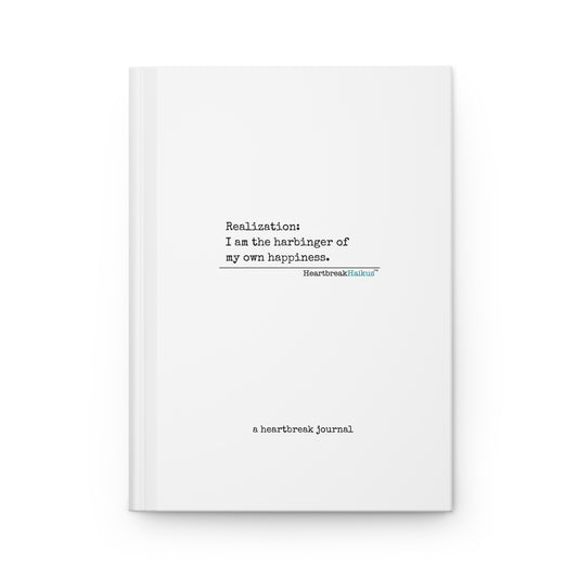 "...harbinger of happiness." Hardcover Journal (Dual-sided, Vintage Typewriter Font, Matte Finish)