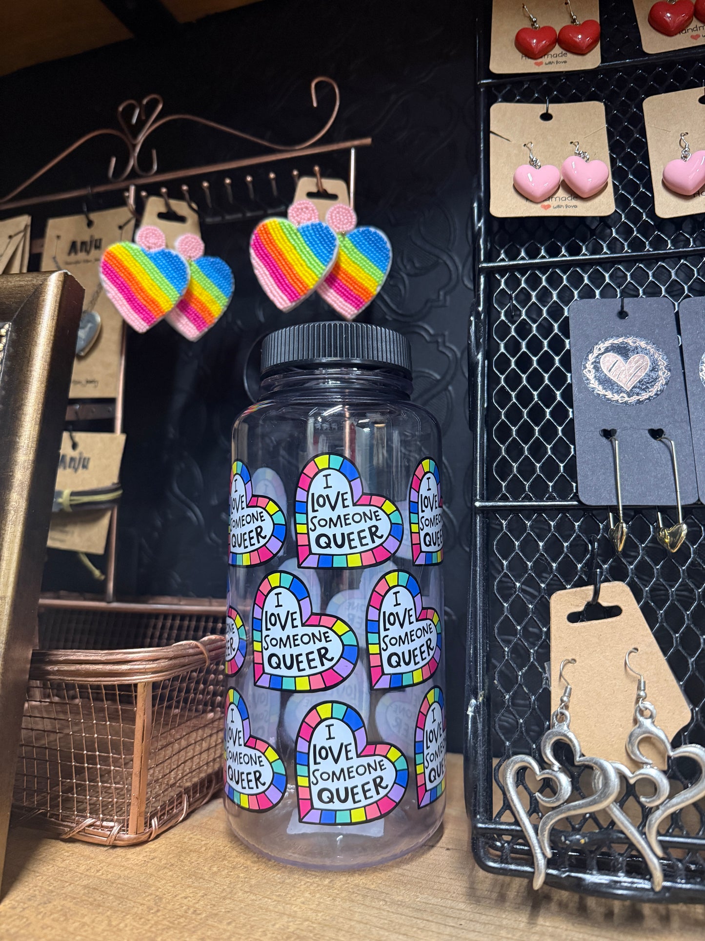 I LOVE someone queer water bottle