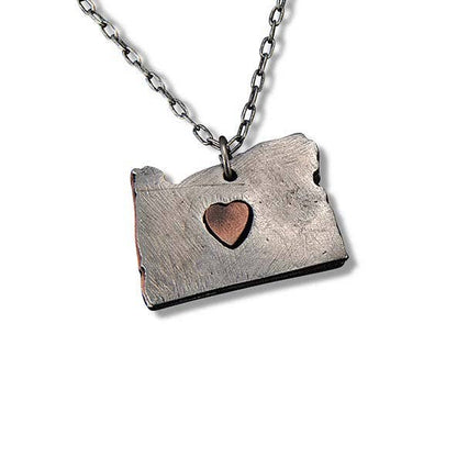Home State Jewelry - Pewter State Necklace (Arkansas)
