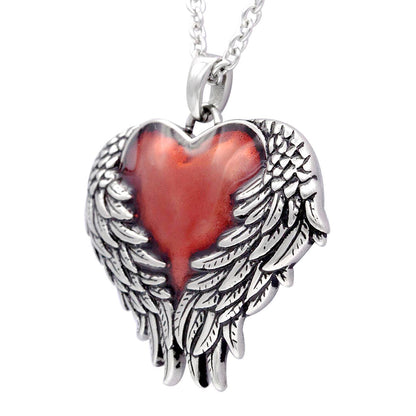 Guarded Heart Necklace in Angel Wings