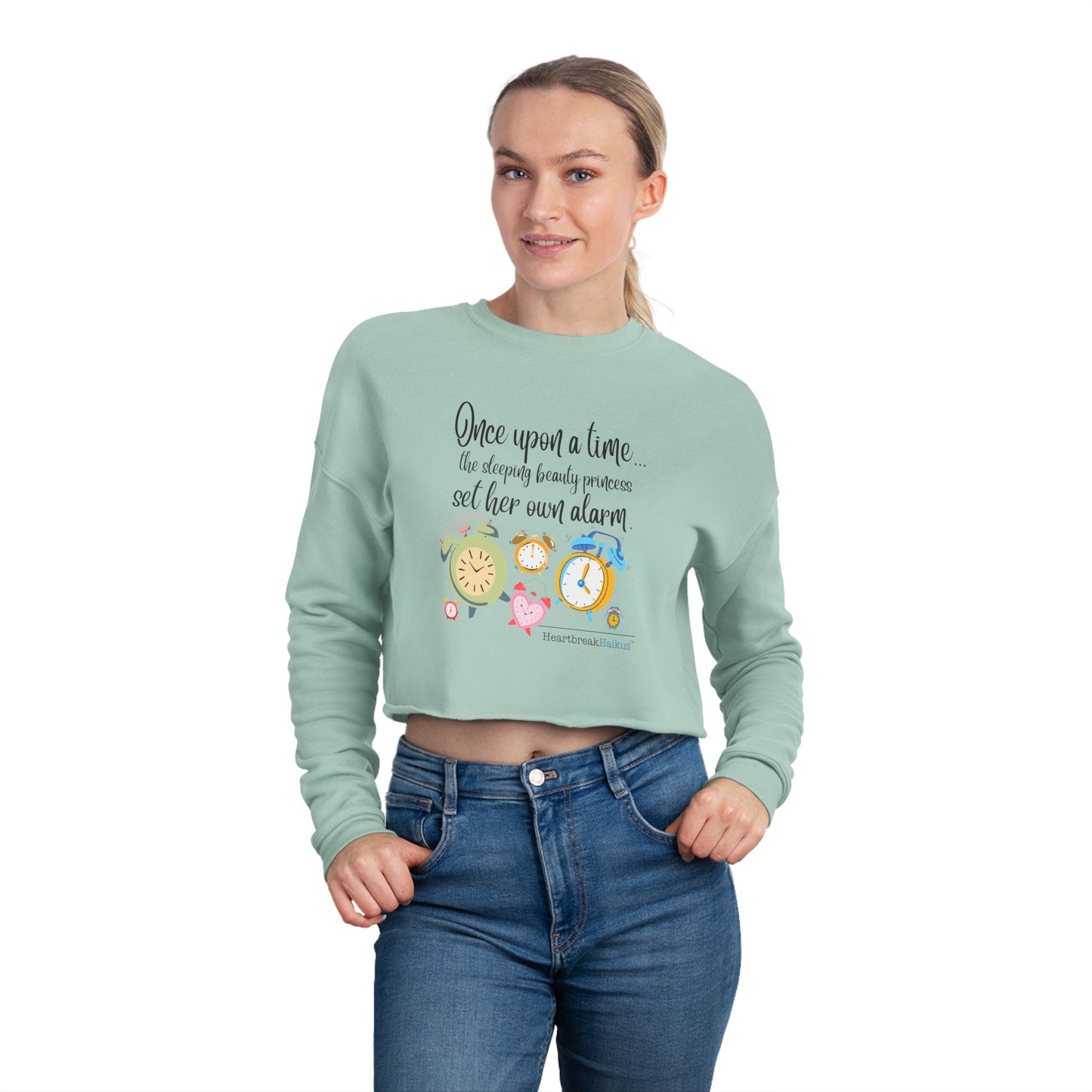 Sleeping Beauty's Alarm - Women's Cropped Sweatshirt