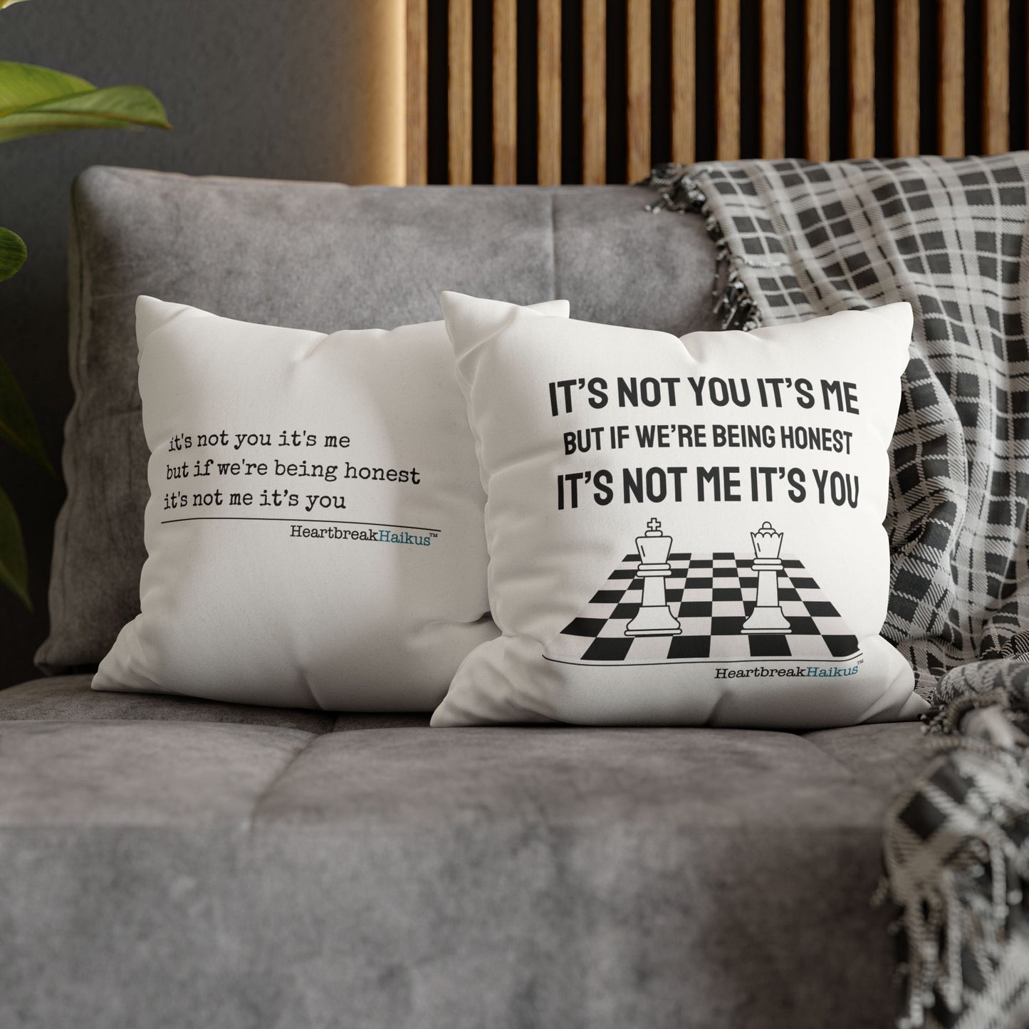 "It's not you/me...." Faux Suede Square Pillowcase