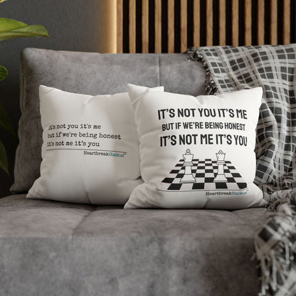 "It's not you/me...." Faux Suede Square Pillowcase