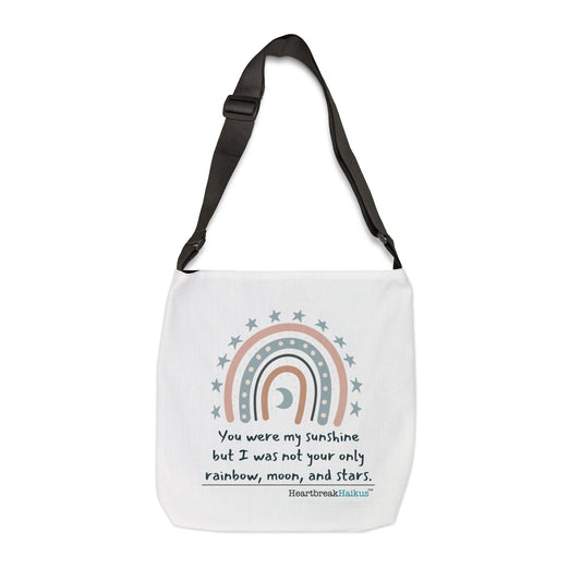 You Were My Sunshine Haiku - Adjustable Tote Bag (Dual-Sided Print, Pastel Design)