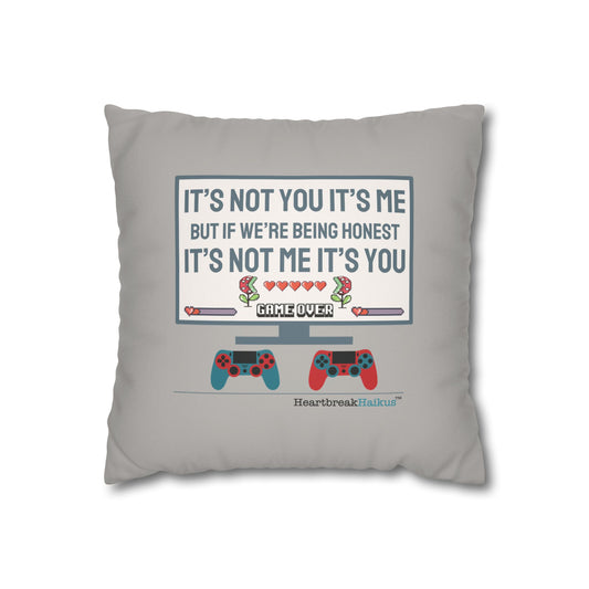 It's Not Me/You Haiku - Faux Suede Square Pillowcase