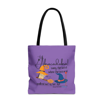 Abracadabra Sang the Witch Haiku - Tote Bag (Dual-sided print in Purple Grape)