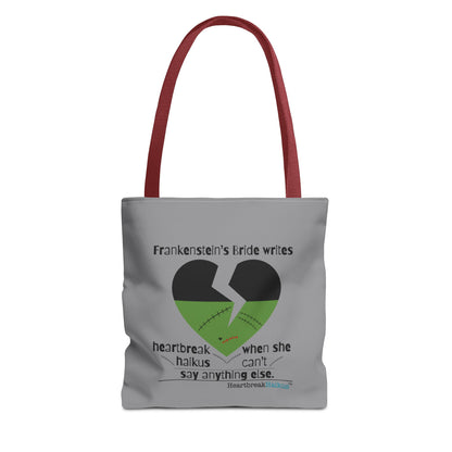 Frankenstein's Bride Writes Heartbreak Haikus - Tote Bag (Dual-sided print in Stone Grey)