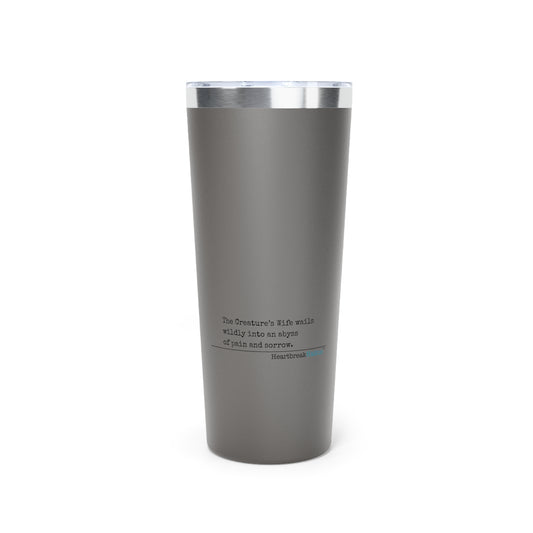 The Creature's Wife Wails Wildly Frankenstein Haiku - 22oz Copper-Insulated Travel Tumbler (Modern Frankenstein Design))