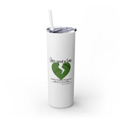 A Lonely Creature Begged Frankenstein Haiku - Skinny Venti Tumbler with Eco-Friendly, Reusable, Matching Straw, 20oz