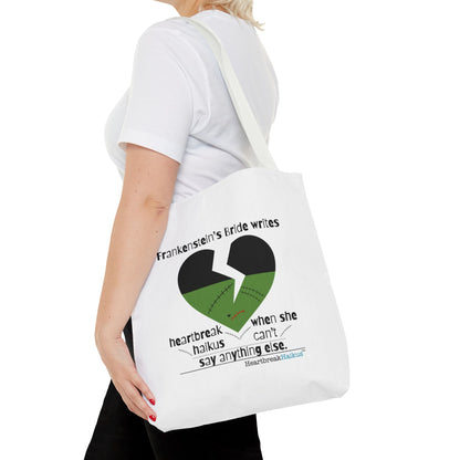 Frankenstein's Bride Writes Heartbreak Haikus - Tote Bag (Dual-sided print in Snow White)