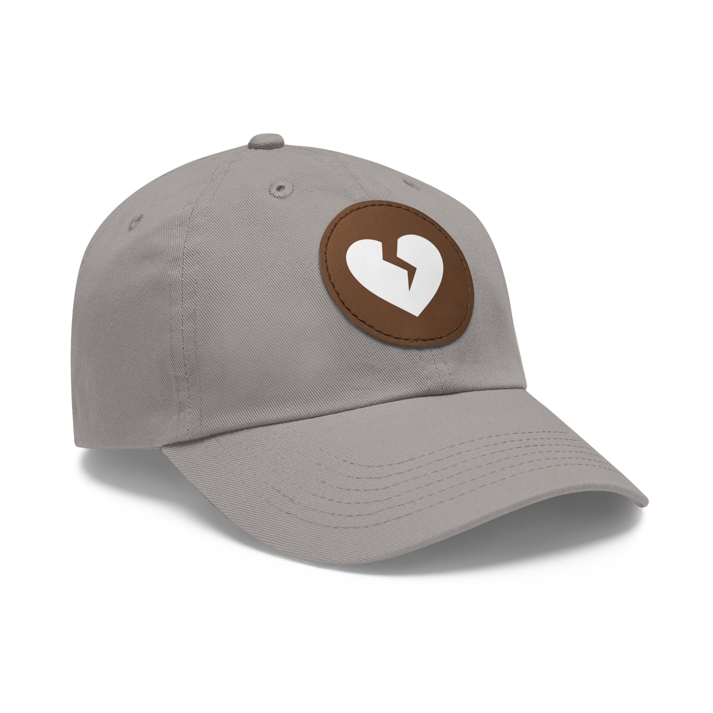 Solo Heart (White Heart) - Leather Patch, Casual Hat (Only Hearts Collection)