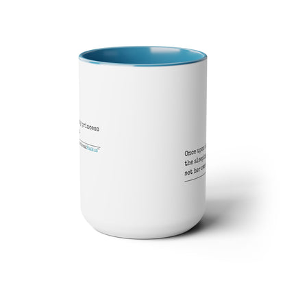 Sleeping Beauty's Alarm - Text-Only, Two-Tone, Coffee Mug, 15oz - Dual-Sided Printing