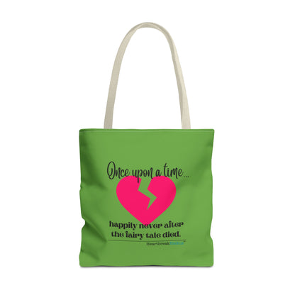 The Fairy Tale Died Haiku - Tote Bag (Dual-sided print in Wicked Green)