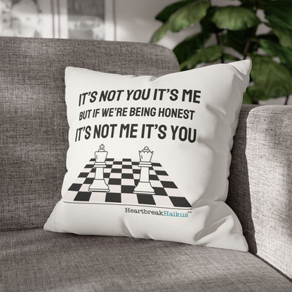 "It's not you/me...." Faux Suede Square Pillowcase