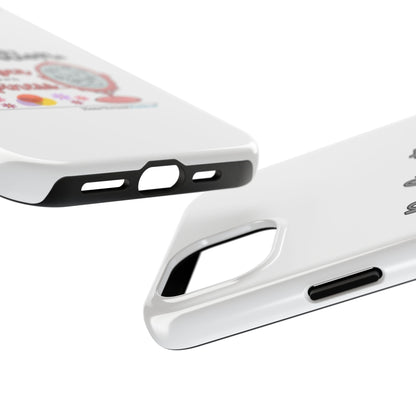 Harbinger of Happiness Tough Phone Cases (white), iPhone 11-16 or Samsung Galaxy S21-S24