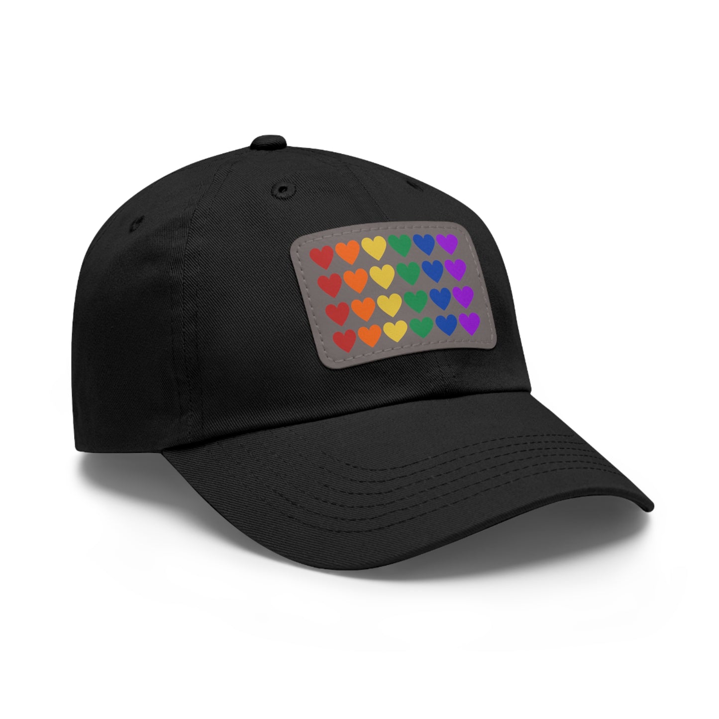 Rainbow Hearts - Adjustable Baseball Cap (4-Rows Design)