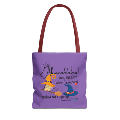 Abracadabra Sang the Witch Haiku - Tote Bag (Dual-sided print in Purple Grape)