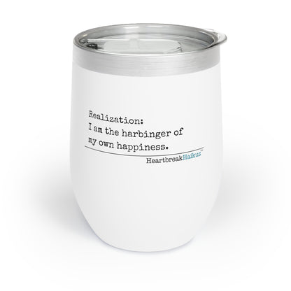 Harbinger of Happiness Haiku - Chill Wine Tumbler (Dual-design printing)