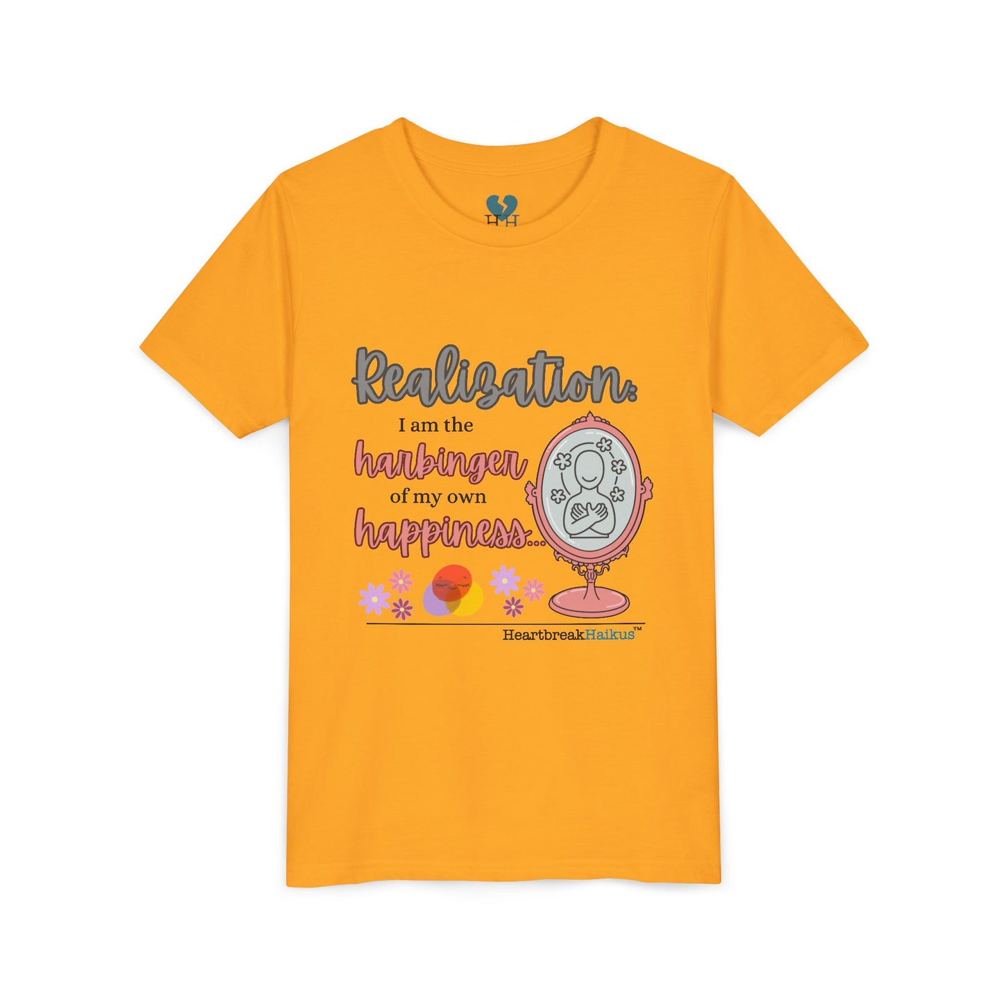 Harbinger of Happiness Haiku - Youth Medium-Weight Happiness Tee