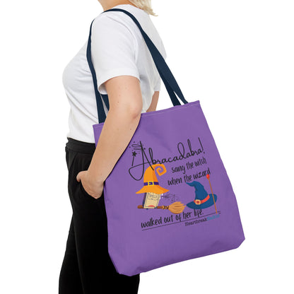Abracadabra Sang the Witch Haiku - Tote Bag (Dual-sided print in Purple Grape)